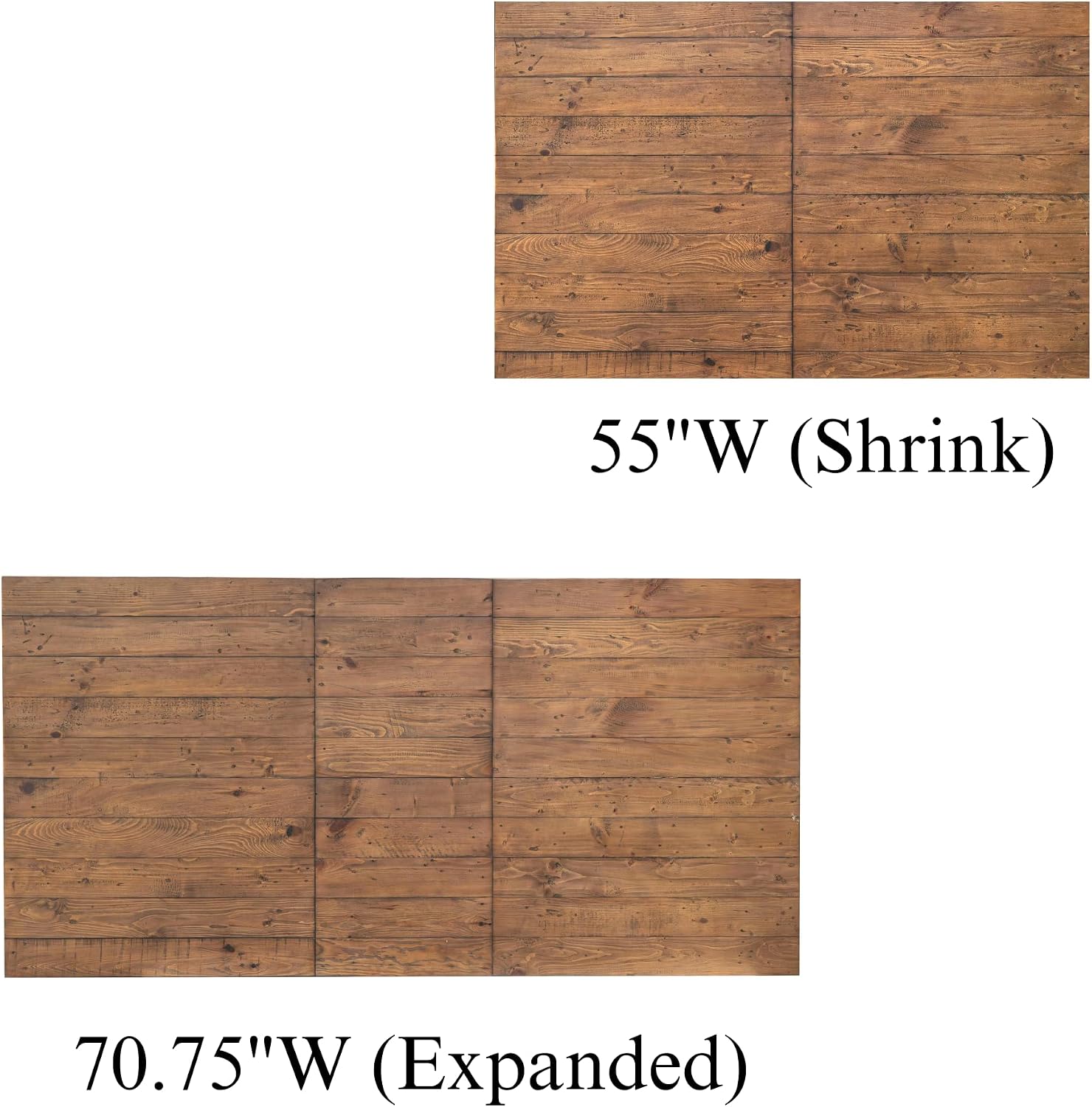 Walnut Pine Extendable Dining Table