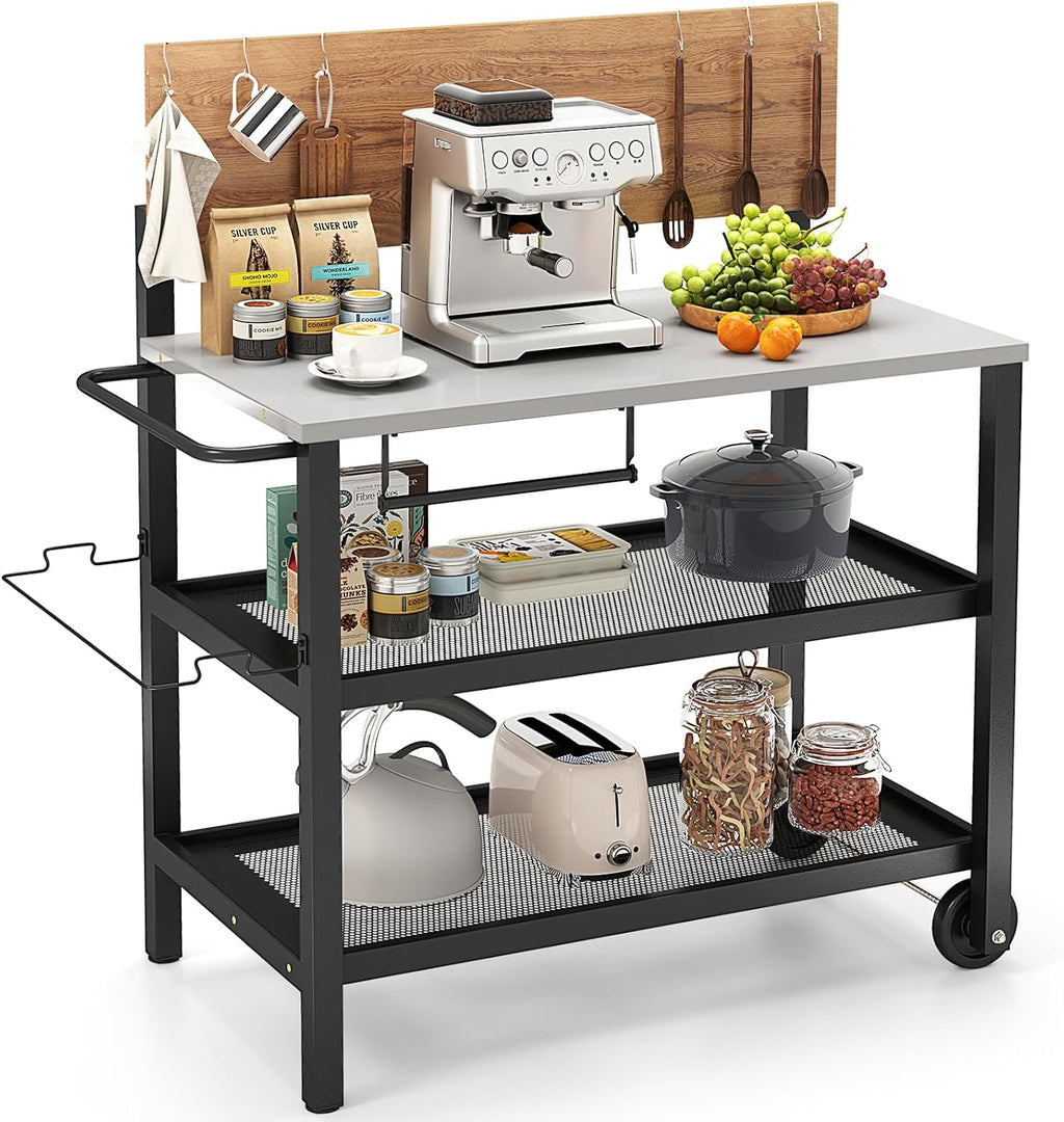 4-Tier Rolling Outdoor Patio Cart
