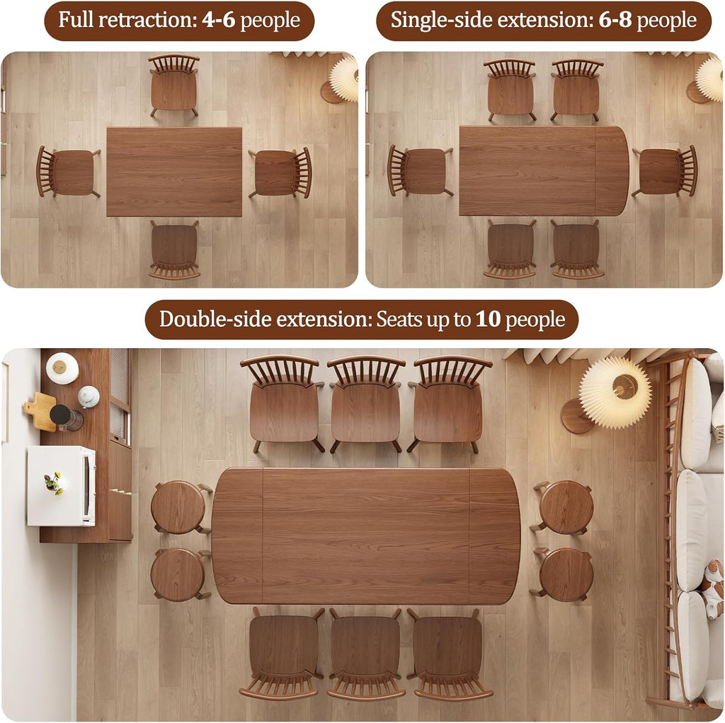 Walnut Solid Wood Extendable Table