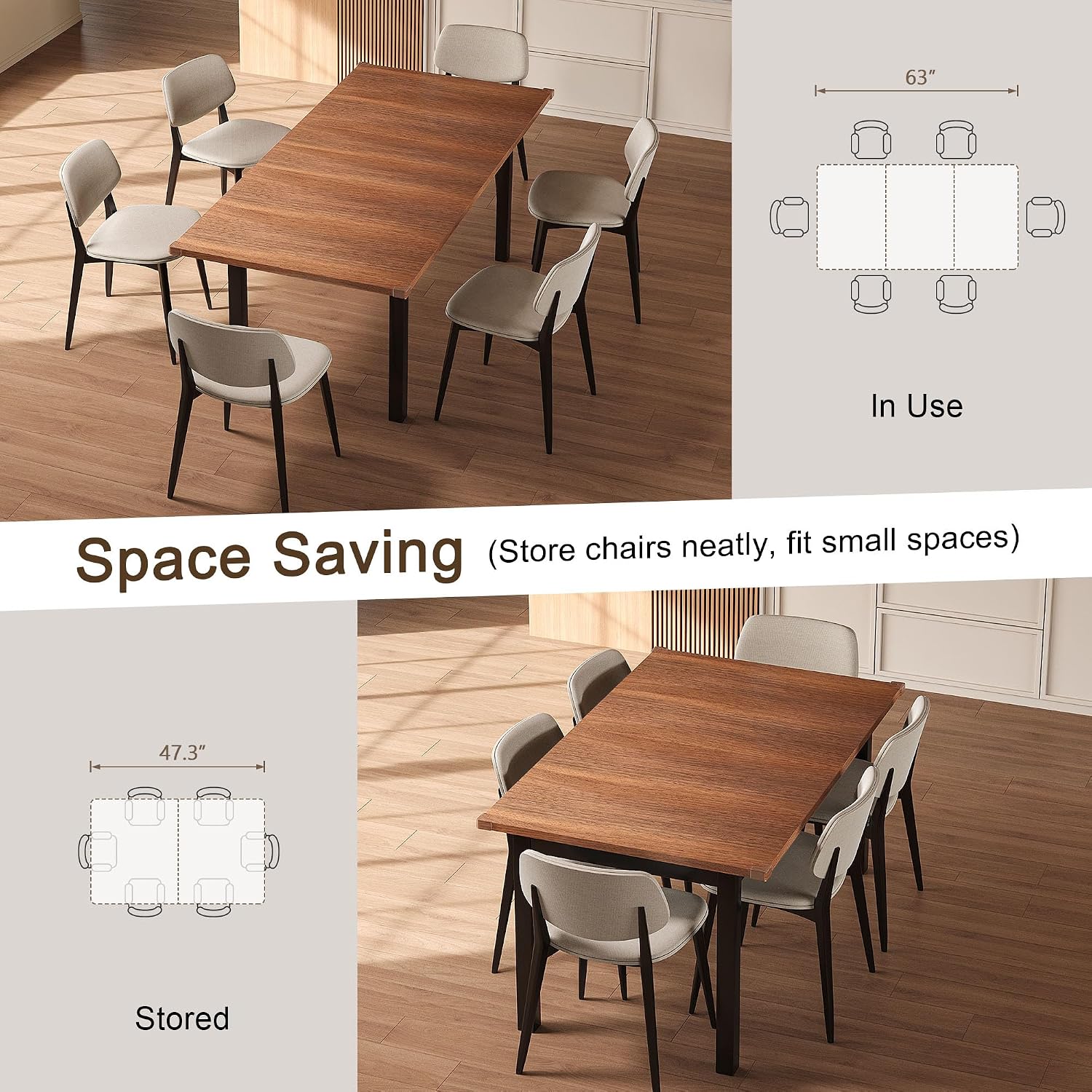 Walnut Farmhouse Extendable Table