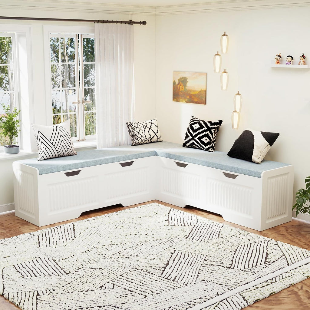 Storage L-Shaped Dining Nook Bench