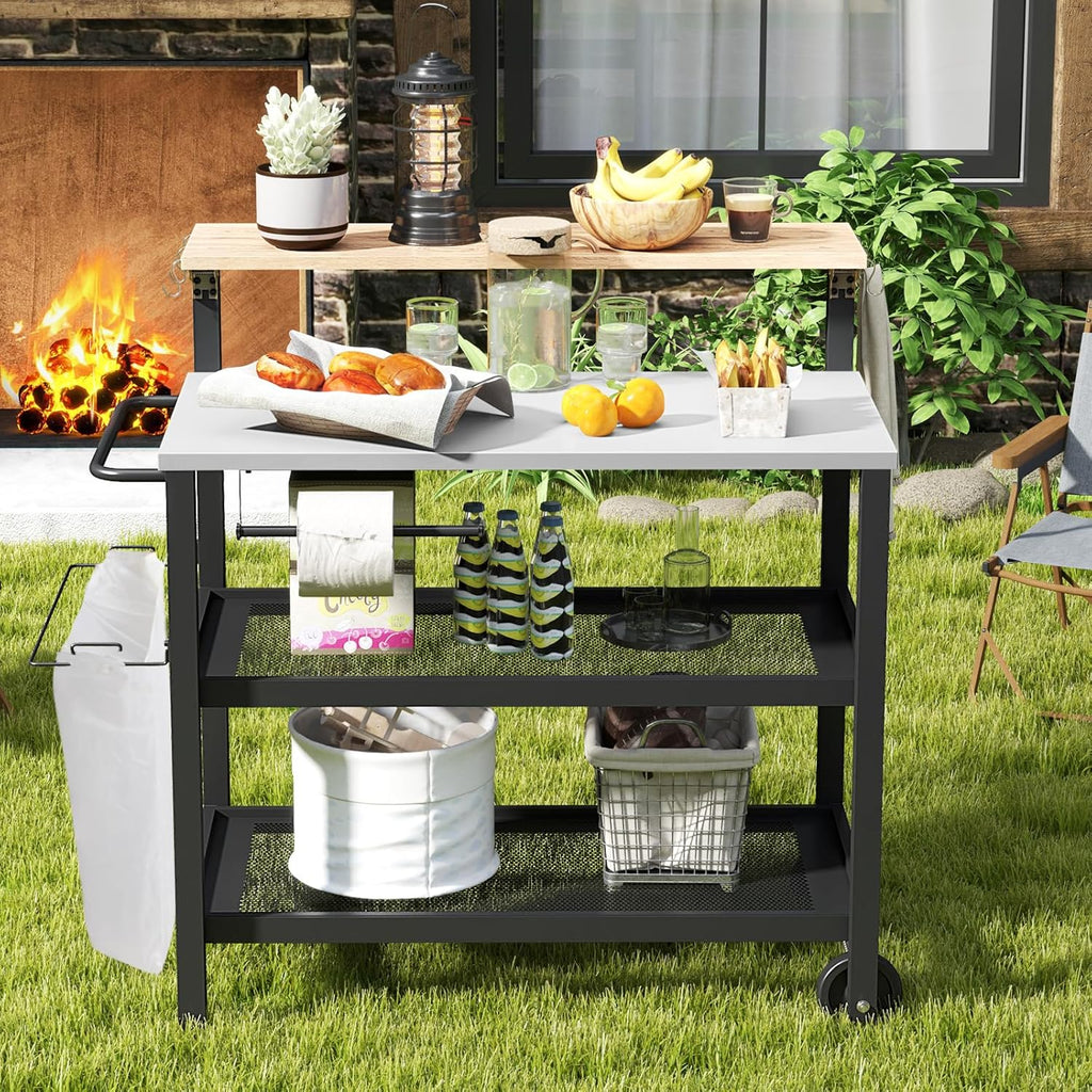 4-Tier Rolling Outdoor Patio Cart