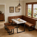 Caramel 5pc Corner Dining Nook Set