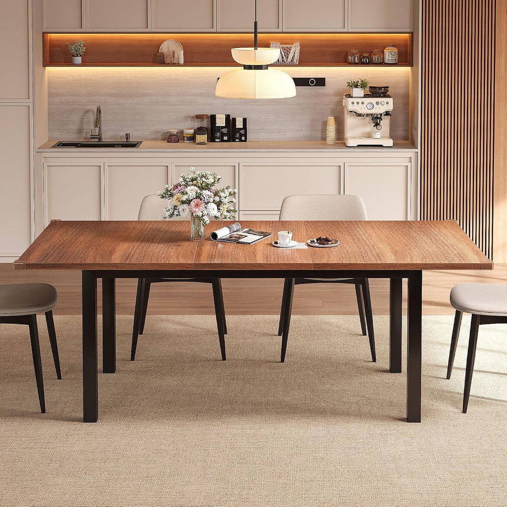 Walnut Farmhouse Extendable Table