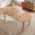 Natural Oak Veneer Extendable Dining Table
