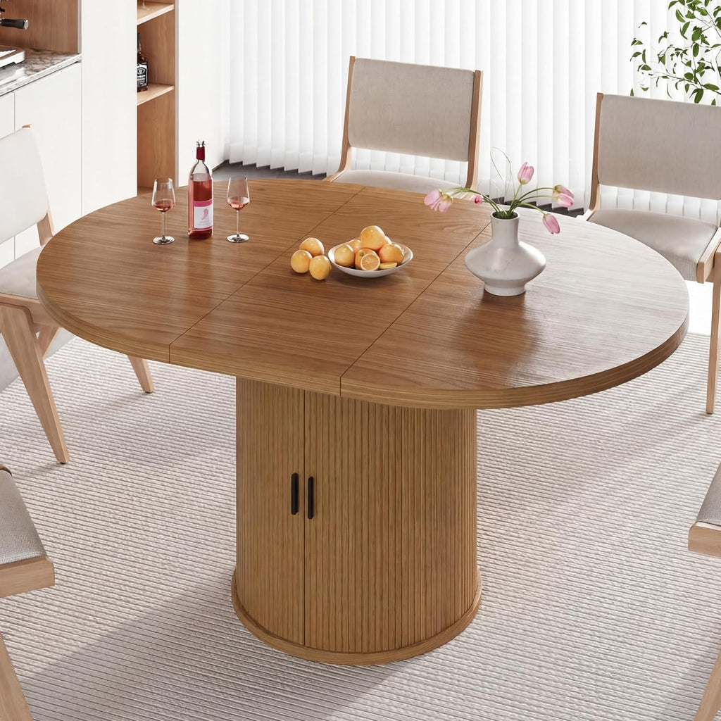 Walnut Solid Wood Extendable Dining Table