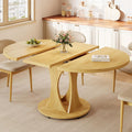 Natural Extendable Round Dining Table