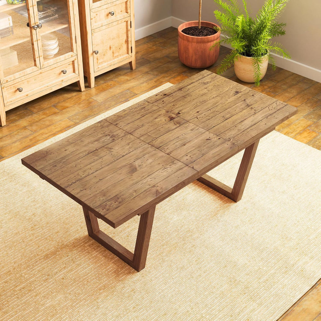 Walnut Pine Extendable Dining Table
