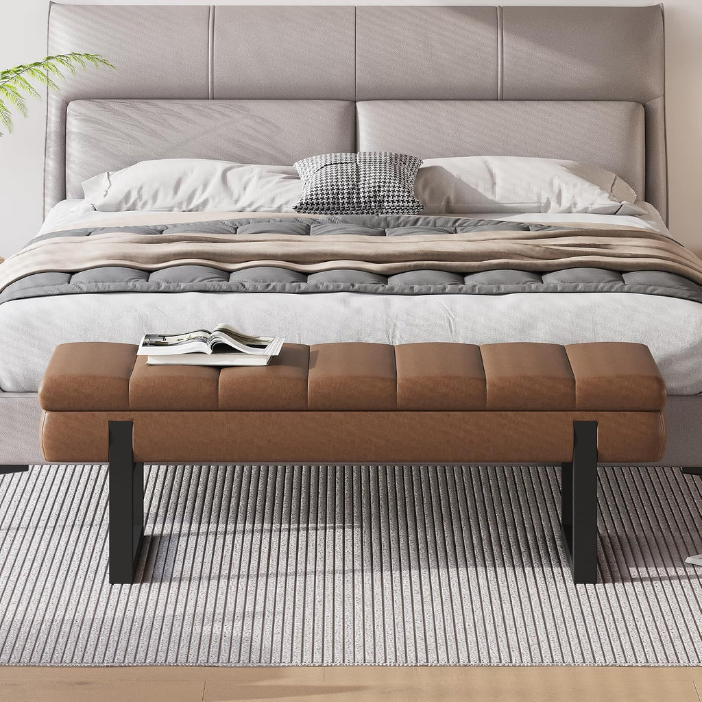 Faux Leather L-Shaped Storage Nook Bench